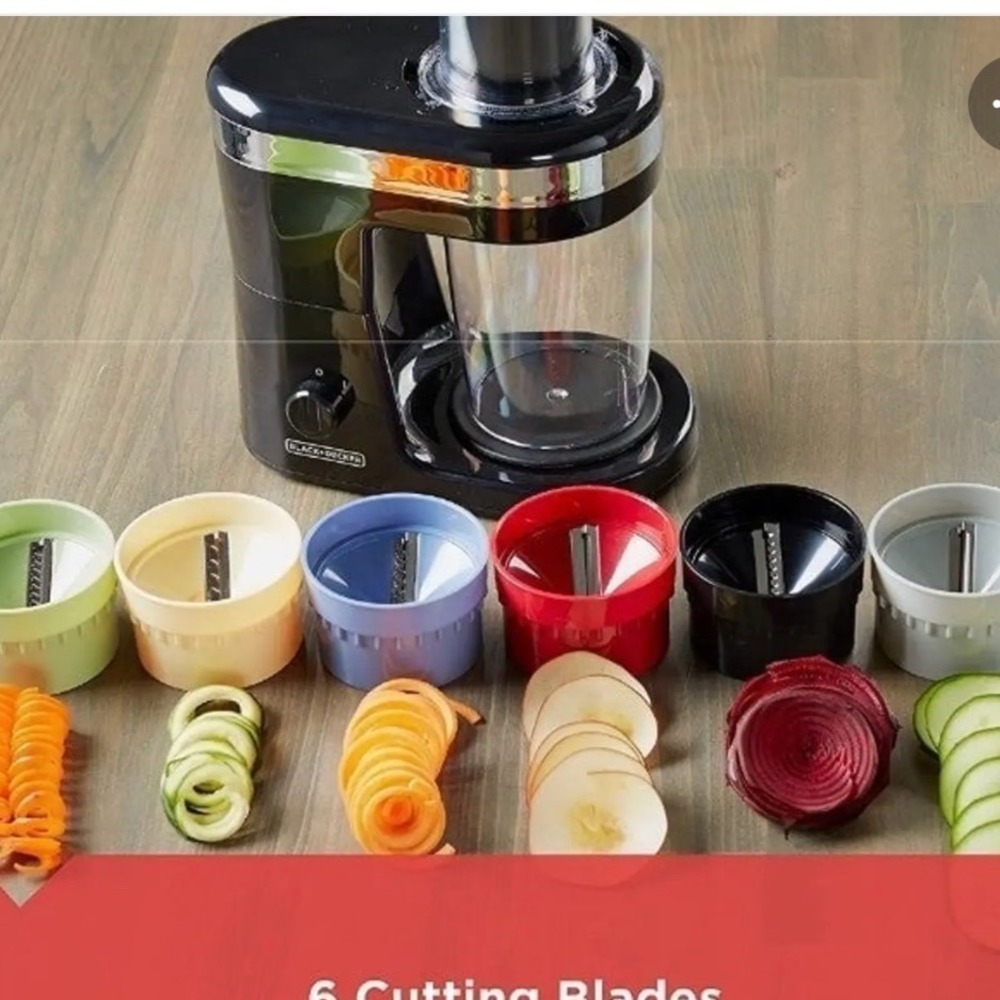 Electric Food Slicer Dicer Vegetable Fruit Spiralizer Cutting Blades Preowned